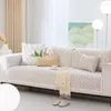 Cadeira cobre quatro estações universal jacquard tecido sofá capa encosto pano simples moderno chenille almofada