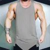 Roupas de musculação regatas homens ginásio stringer sem mangas camisa de fitness tanktop dos homens trabalhar colete muscular para men's295q