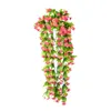 Dekorativa blommor Daisy Artificial Flower Vine Multicolor Fake Floral Wall Hanging Ornament för inomhus Hem Trädgårdsdekor bröllopsfest