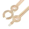 Cinture Cintura elasticizzata con fibbia dorata di lusso Cintura da donna in metallo sottile retrò elasticizzato con fibbia in oro