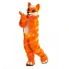 Halloween orange langes Fell Husky Maskottchen Kostüm Karneval Unisex Outfit Erwachsene Größe Weihnachten Geburtstag Party Outdoor Dress Up Werbe-Requisiten