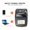 Skrivare Tillbehör Mini Portable Thermal Printer Bluetooth för telefon bärbar skrivarmaskin för småföretag 58mm trådlöst kvitto Impresora 230918