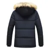 Piumino da uomo Parka da uomo invernale Parka foderato in pile spesso caldo con cappuccio collo di pelliccia cappotto maschile taglia 5XL giacca in peluche autunno lavoro capispalla nero 230919