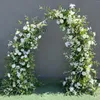 الزهور الزخرفية الفاخرة ترتيب زهور أبيض الزفاف الزفاف زهرة القوس