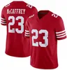 Maglie da calcio uomo 23 Christian McCaffrey 29 Talanoa Hufanga 54 Fred Warner 85 George Kittle 97 Nick Bosa 19 Deebo Samuel 11 Brandon Aiyuk 25 Elijah Mitchell