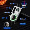 Multifunctional Windproof Gas Jet Lighter Outdoor Lighter with Compass Bottle Opener Real Watch Lighter Inflated Gadgets