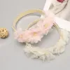 Accessoires pour cheveux, 5 pièces/lot, fleurs en mousseline de soie douce, décorations de Bouquet féerique, bandeau, cadeau de fête de danse de princesse