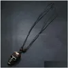 Pendant Necklaces Skl Head Retro Long Chain Fashion Jewelry Necklace For Women Men Halloween Gift Drop Delivery Pendants Dhbdc