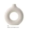 Vases Nordique Donut Blanc Jaune Céramique Fleur Vase Circar Creux Donuts Pot Décoration De La Maison AccessoiresVases Drop Livraison Jardin Dhfgq