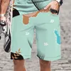 Mäns shorts 3d tryckt abstrakt graffiti mönster simning strand sommar lös överdimensionerade streetwear män/kvinnor herr kläder roliga