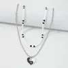 Choker 2023 Fashion Bohemia Girl Chain Bead Necklace Taij Heart Pendant Clay Jewellery Charm Jewelry