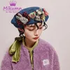 Berretti Kukeita Harajuku Denim Berretto Cappelli Donna Ragazza Y2k Bel Cartone Animato Fiore Arco Giapponese Kawaii Pittore Caps 230818