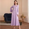 Etnik Giyim Abaya Dubai Türkiye Arap Müslüman Müiliye Elbise İslam Lotus Kılıf Kadınlar İçin Fas Vestidos Robe Musulman Longue Femme