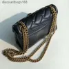 Kurt Geiger London prawdziwa skóra owcza skóry 5a Cross Body Bag Mała klapa torebka 20 cm Czarna złote/srebrny łańcuch Messenger Bagsg