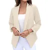 Costumes pour femmes Femmes Chic Polyvalent Business S Cardigans à manches longues à manches longues avec revers pour l'automne Bureau Trajet Formel Style Ol