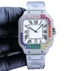 Diamentowy zegarek Automatyczny ruch mechaniczny zegarki Wodoodporna bransoletka Sapphire Business Business ze stali nierdzewnej 40 mm W312V