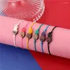 Charme Armbänder YIZIZAI Mode Handgemachte Splice Holz Harz Paar Armband Nette Kleine Ananas Geflochten Für Frauen Männer Schmuck Geschenk