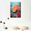 Foto in Leinwand umwandeln, Impressionismus-Gemälde eines exotischen Fisches, Posterdrucke, individuell für die Wanddekoration im Arbeitszimmer