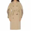 23ss FW Mulheres Designer Trench Gabardine Trench Jackets Blouson Designer Bomber Coat Meninas Soltas Milan Runway Designer Tops Capa Mangas Outwear Long Parka Outwear