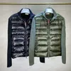 Down Jacket Designer de luxe Femmes Hommes Badge Brodé Col Montant Tricoté Splice Pull Pull Léger Veste Casual Pull