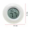 Mini Thermometer الثلاجة Hygerometer أدوات درجة الحرارة الرقمية المحمولة أدوات درجة الحرارة الرقمية أكريليك جولة رطوبة الشاشة كاشف العداد 6 ألوان