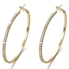 Hoop Huggie Big Small Circle örhängen för kvinnor Kvinna Rose Gold Black Ring Ear Jewelry Ladies3427
