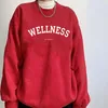 2024 TOP Kadın Hoodies Amerikan Vintage Mektupları Baskı Sonbahar Kadınlar İçin Günlük Sweatshirtler Crewneck Pamuk Kalın Giyin Giyim Spor Zengin 64