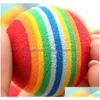 Dog Toys Chews 200Pcs Diameter 35Mm Interesting And Cat Super Cute Rainbow Ball Cartoon Plush Toy 186 S2 Drop Delivery Home Garden Pet Dhmpk