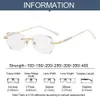 Zonnebrilmonturen Mannen Vrouwen Draagbare Diamond Vision Care Ultra Licht Frame Bijziendheid Bril Oogbescherming Anti Blauw Brillen 230919