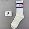 Men's Socks Men's Socks Mens Skateboard Fashion Mans Letter Printed Ape Head Pattern Hip Hop Sports Sock Free Size 21 Coloursss L230919