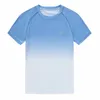 T-shirts pour hommes UPF 50 Protection solaire T-shirt dégradé T-shirt de natation pour jeunes Rashguard à manches courtes à séchage rapide pour les enfants