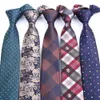 Corbatas de cuello 11 colores flaco 6 cm corbata para hombre poliéster seda para hombre cuadros floral jacquard cravat fiesta de negocios corbatas 2023 230919