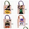 Diğer Festival Parti Malzemeleri 500pcs 26x15cm Cadılar Bayramı Keten Tote Çanta Kabak Şeker Depolama Çantaları 4 Stiller Halloweens Dekorasyon Çanta DHX24