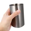 Weingläser 1 stück Glas Trinkwasser Tasse Metall Zahnbürste Becher Einfache Silber Farbe Tumbler Für Männer Frauen Studenten