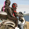オートバイヘルメット編組バイクデカールアクセサリー品種飾り装飾高温ファイバー女性