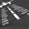Herr t-skjortor fonetiska alfabet pilot flygplan luftfart roliga gåva nyhet tees kort ärm t-shirt bomull plus storlek kläder