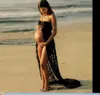 Zwangerschapsjurken Sexy fotografie rekwisieten Zwangerschapsjurk Mouwloos Kant Zwangere jurken voor fotoshoot Zomerjurk
