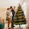 زخارف شجرة عيد الميلاد أضواء سلسلة الشريط 5M LED FARY LIDE LIGHT BUTTIONS-BATTERING BUTTIONLIS BOWS BOWS LIGHTS لعيد الميلاد ديكور العام الجديد
