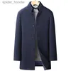 Herr ullblandningar 2022 Nya ankomst Vinterjackor Fashion Woolen Coat Men's Casual Wool Trench Coat Men Dress Jacket Men Full Size S-3XL L230919