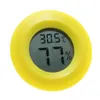 Mini termômetro geladeira higrômetro instrumentos de temperatura digital portátil acrílico monitor umidade redonda medidor detector 6 cores