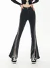 Женские джинсы, винтажные корейские модные эластичные узкие джинсовые брюки с высокой талией и разрезом спереди, узкие брюки с эффектом пуш-ап, женский шик