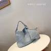 Frauen venetasbottegas 2023 Handtasche Koreanische Net Red Canvas Denim Gestrickte Tasche Einzelne Schulter Unterarm Brötchen Mutter Kreuz Körper Flut