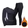 Intimo termico da uomo Intimo termico invernale da uomo Mantieni caldo Mutande lunghe Fitness flecce legging canotte strette 230919