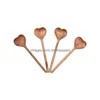 Spoons Ordinary House Decorating Kitchenware Creative Love Shape Beautif Spoon Wooden Novelty Japanese Style Irregar Fashionable Mod Dhdv7