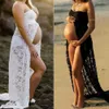Zwangerschapsjurken Sexy fotografie rekwisieten Zwangerschapsjurk Mouwloos Kant Zwangere jurken voor fotoshoot Zomerjurk