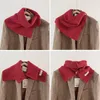 Scarves Women Knitted Scarf Fashion Buttons Neck Collar Wraps Warm Winter Easy Scarves Lady Thick Woolen Yarn Neckerchief Muffler Shawl 230818