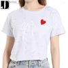 Femmes Blouses Chemises Femmes T-shirts D'été Casual Femmes À Manches Courtes Quotidien Régulier T-shirt Lettre Coeur Imprimer Femme Graphique Mode Chemise Dames Oneck Tees L23091