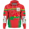 Men's Hoodies African Region And Women's Sweater Clothing Casual Fashion Pullover Hoodie Burkina Faso Event Flag Zip