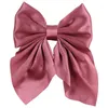 Akcesoria do włosów Modna Moda Kobiety Koktajl Klask Big Satin Bows Girls HairPins Barrettes Elegancki kucyk damski