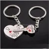 5 stylów metalowych miłośników kreatywnych miłośników breloków I Love You Heart Key Ring Lover Romantyczne dostosowanie łańcucha samochodów Dhefu